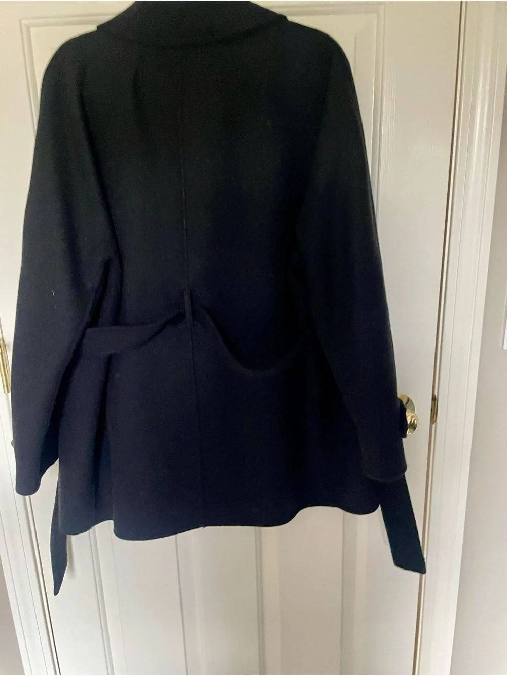 J. Crew Black Double-Breasted Peacoat with Gold Buttons - Picture 3 of 4